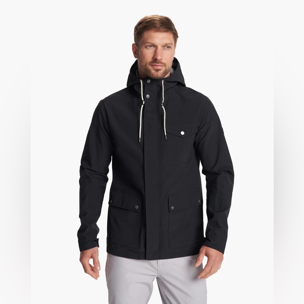 NWT Vuori Palisades Men's Rain Jacket in Black